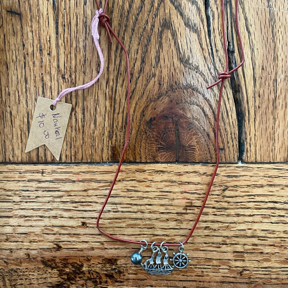 Nautical themed adjustable necklace